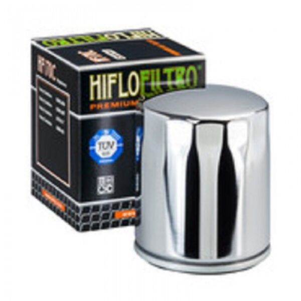 HF170C#1.jpg. HiFlo HF170C Chrome Oil Filter
