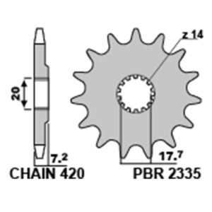 SPROCKETS PBR FRONT 2335-14