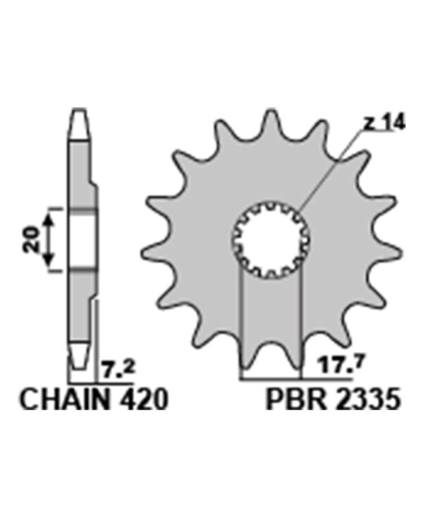 SPROCKETS PBR FRONT 2335-14