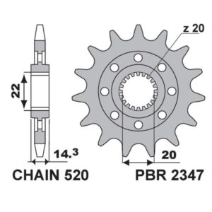 SPROCKETS PBR FRONT 2347-16