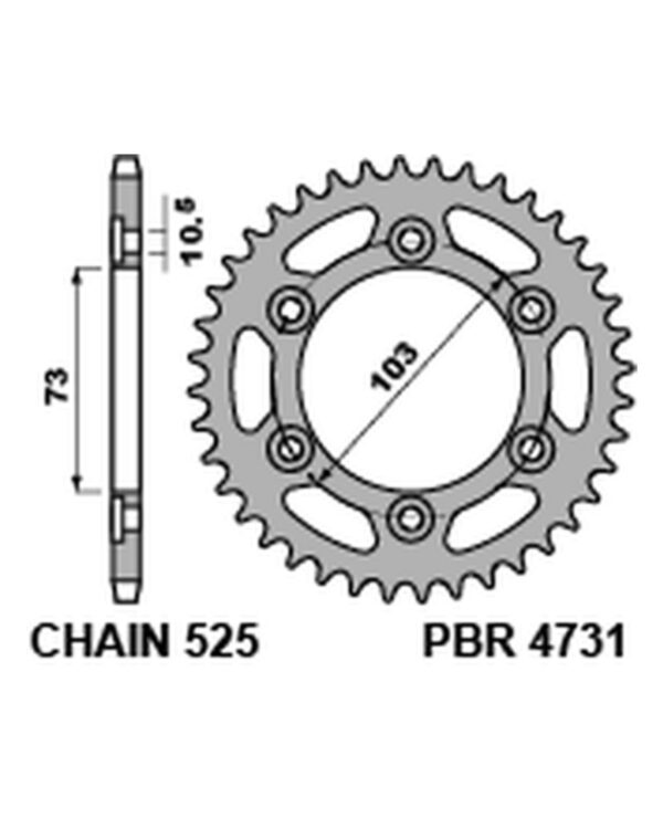SPROCKETS PBR REAR 4731-43