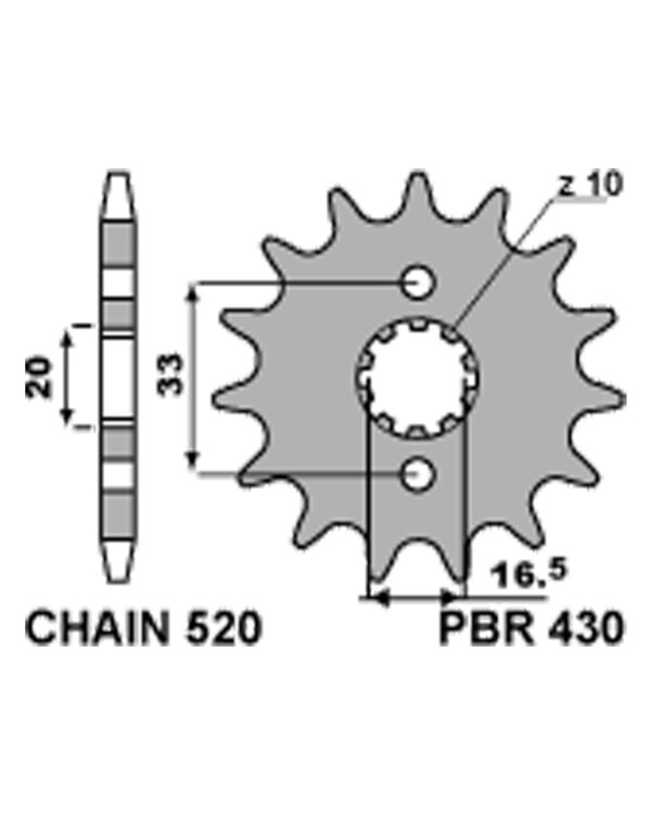 SPROCKETS PBR FRONT 430-15