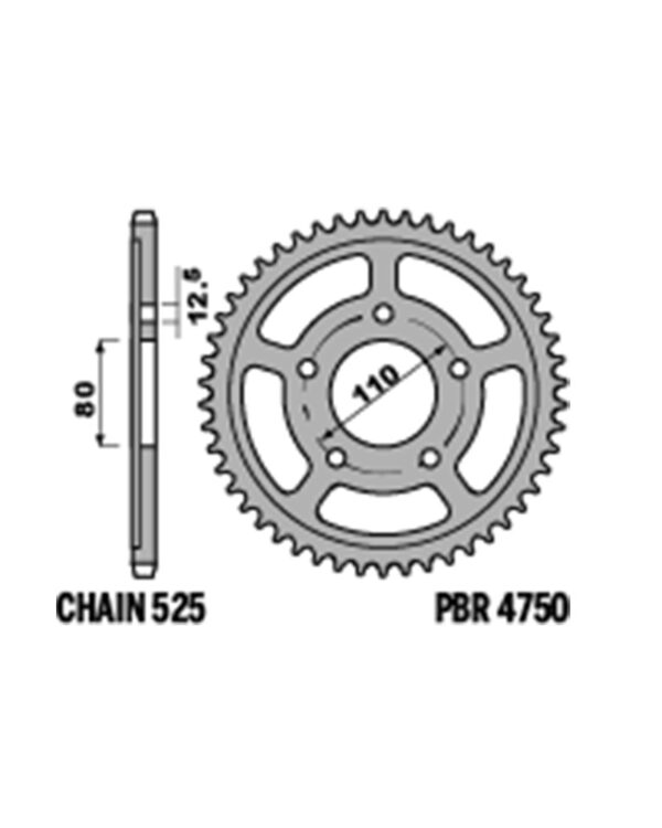 SPROCKETS PBR REAR 4750-42