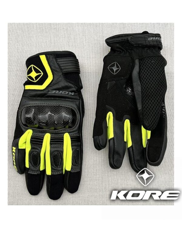 Kore Air Flow Gloves - Black/Yellow Fluo
