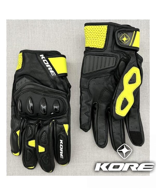 Kore Blast Shorty Gloves - Black/Fluo Yellow