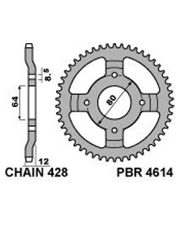 SPROCKETS PBR REAR 4614-38
