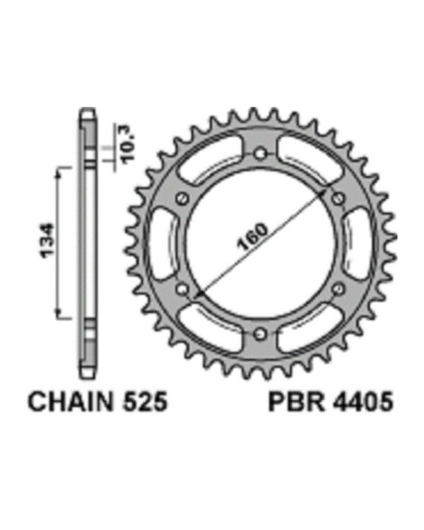 SPROCKETS PBR REAR 4405-43