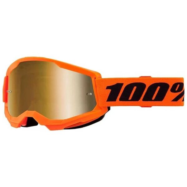 10025002800015 #1. 100% STRATA 2 ORANGE GOGGLE - GOLD MIRROR LENS