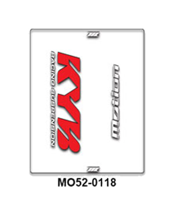 STICKER MOTION FRONT FORK KYB BLACK/WHITE
