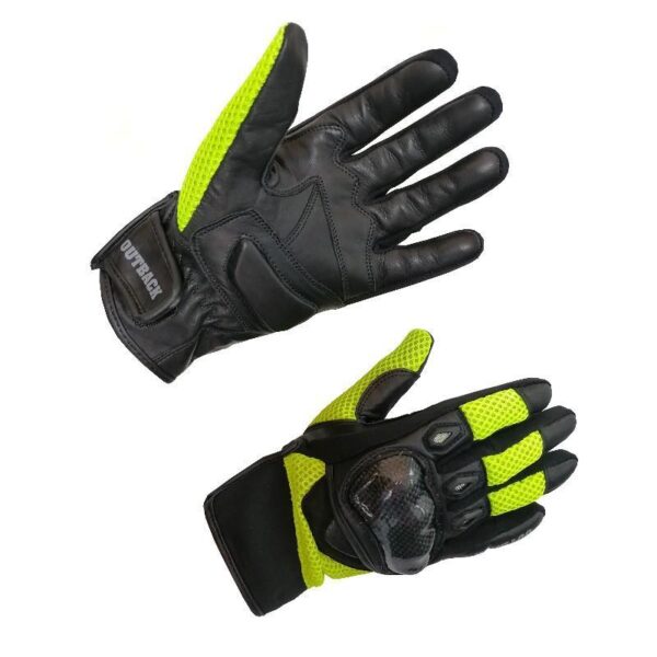 390-GL159G-BF #1. OUTBACK Air Mesh Gloves - Black/Fluo