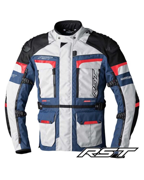 RST Pro Series Adventure-X Jacket - Silver/Red/Blue - Image 3