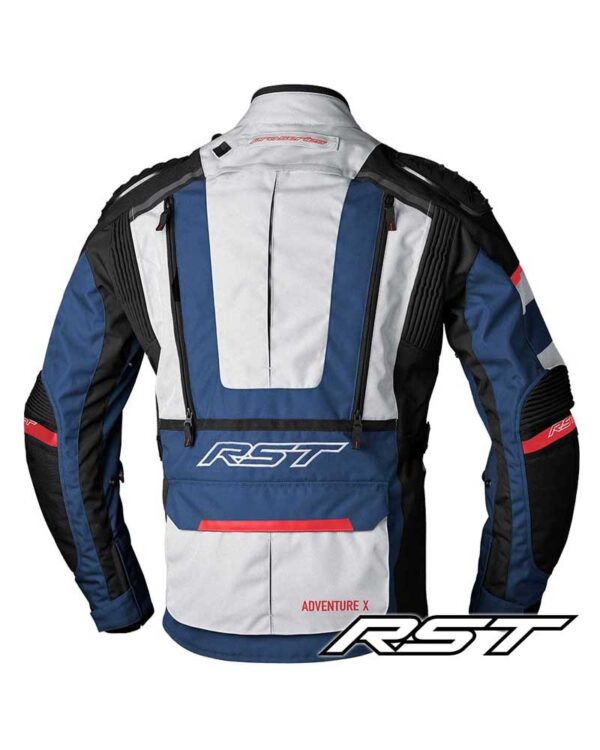 RST Pro Series Adventure-X Jacket - Silver/Red/Blue - Image 4