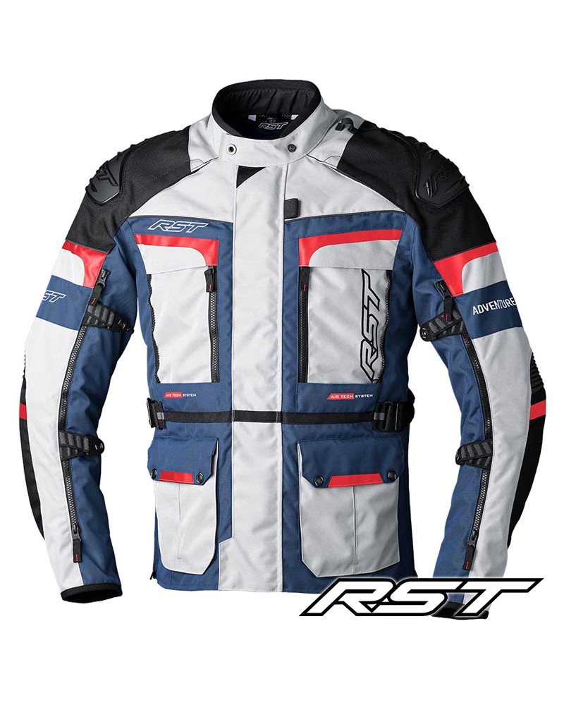 RST Pro Series Adventure-X Jacket - Silver/Red/Blue