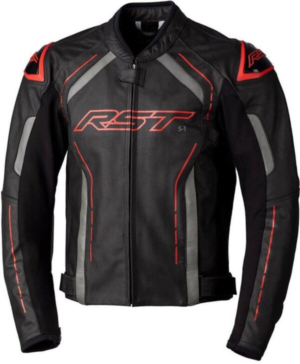 RST S1 Leather Jacket - Black/Red