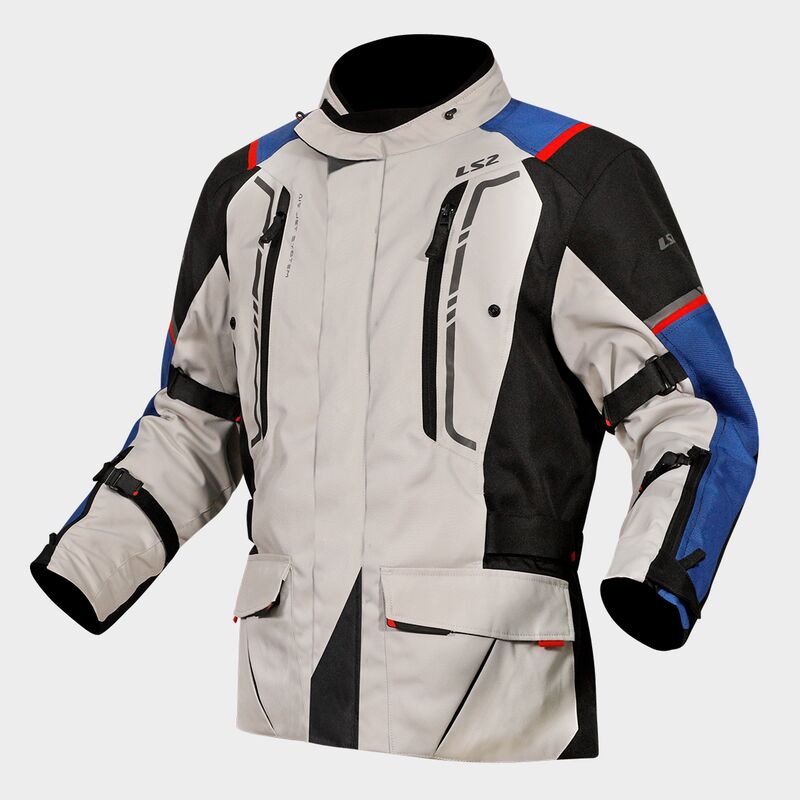 LS2 Narvik Textile Jacket - Blue/Black/Grey