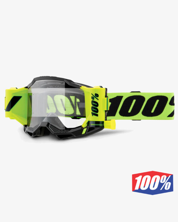 100% ACCURI 2 FORECAST YELLOW GOGGLE - CLEAR LENS