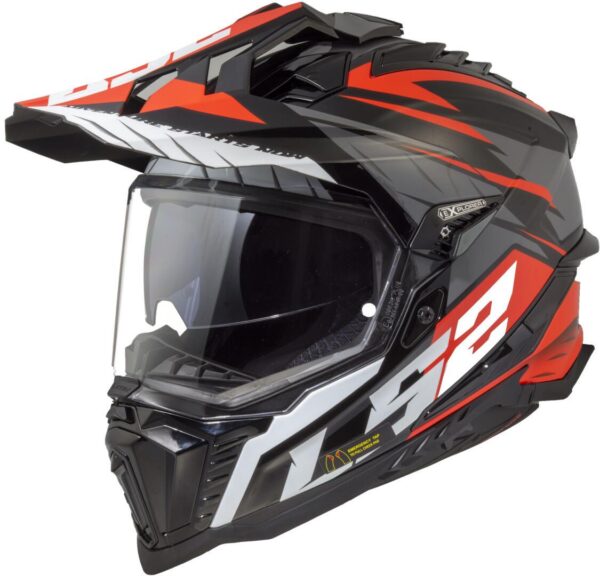 LS2 MX701 Explorer Spire - Black/Red