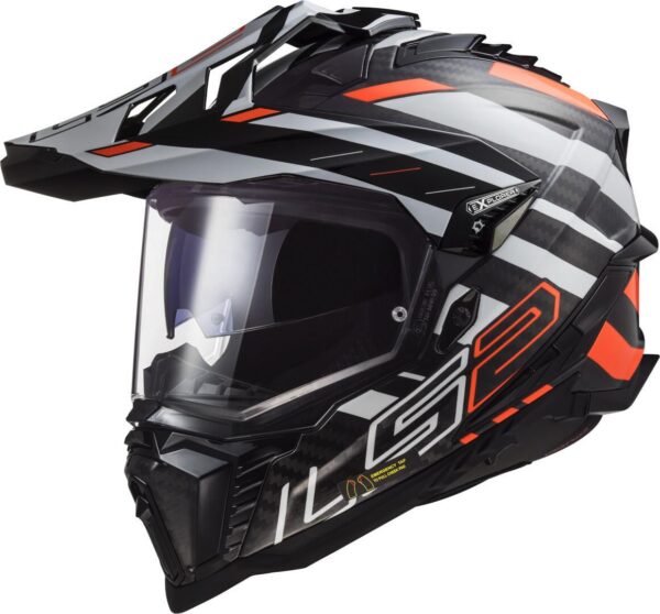 LS246701715200 #1. LS2 MX701 Explorer Carbon - Black/Orange