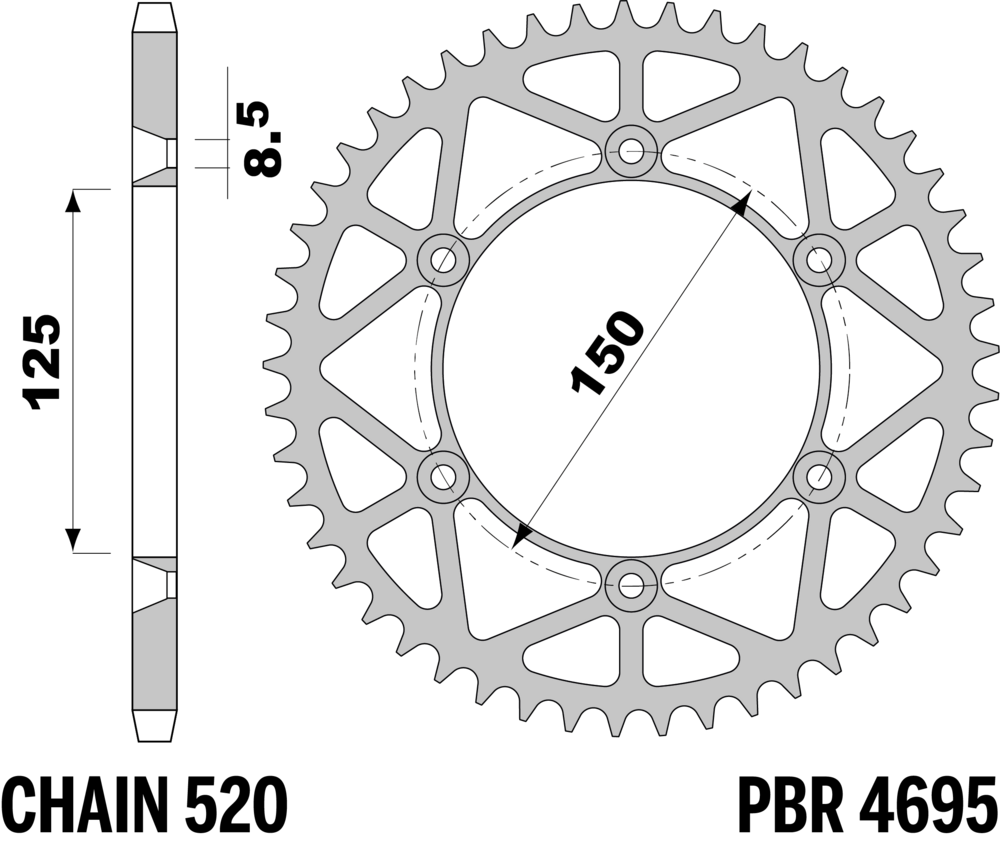 SPROCKETS PBR REAR 4695-49