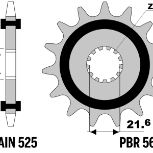 bpr 0564g. PBR Front Sprocket Rubber Damper 546-17