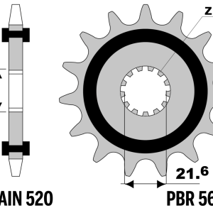 pbr 0565g. PBR Front Sprocket Rubber Damper 65-15