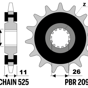 pbr 2091g. PBR Front Sprocket Rubber Damper 2091-16