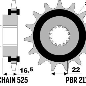 pbr 2114g. PBR Front Sprocket Rubber Damper 2114-15
