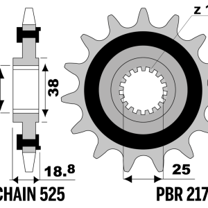 pbr 2178g. PBR Front Sprocket Rubber Damper 2178-16