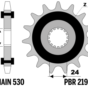 pbr 2190g. PBR Front Sprocket Rubber Damper 2190-17