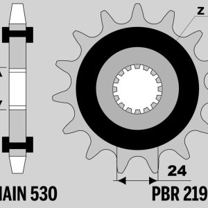 213-F-2190G-18 #1. PBR Front Sprocket Rubber Damper 2190-18