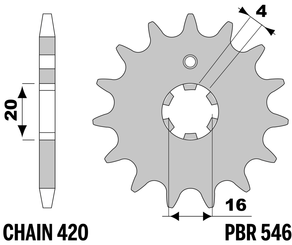 SPROCKETS PBR FRONT 546-14
