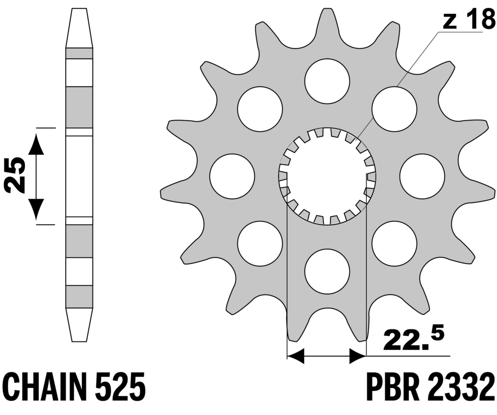 SPROCKETS PBR FRONT 2332-17