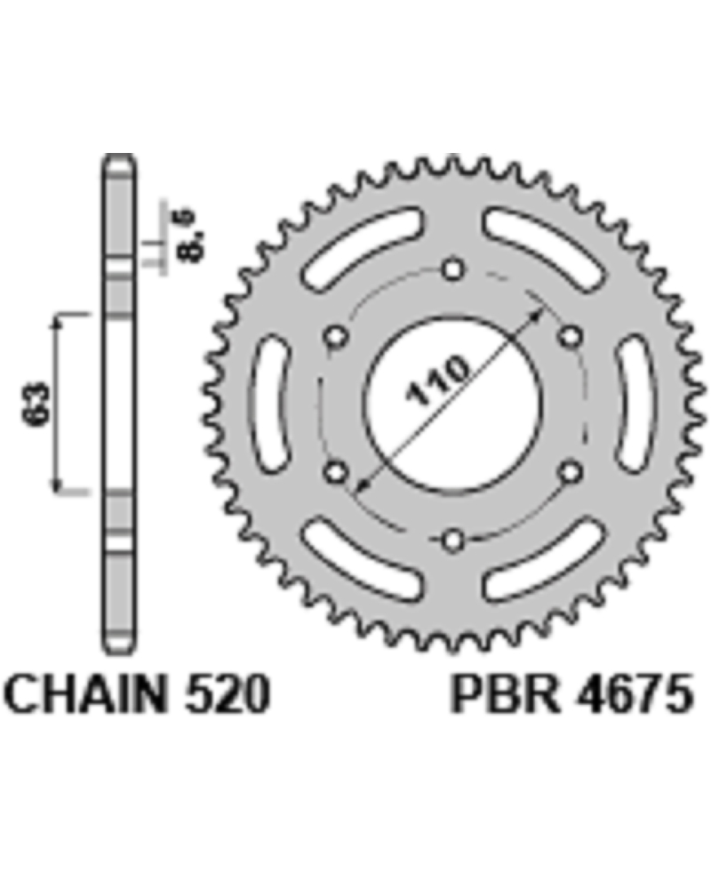 SPROCKETS PBR REAR 4675-43