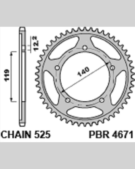 SPROCKETS PBR REAR 4675-44