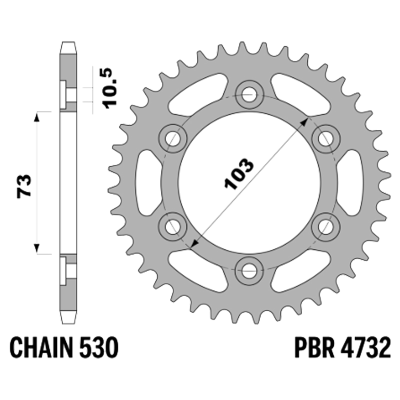 SPROCKETS PBR REAR 4732-43