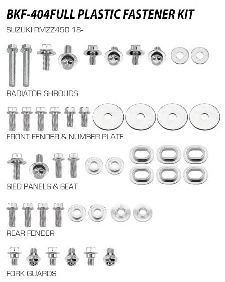 PLASTICS FASTNER KIT MSD RMZ450 18-19