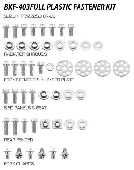 Plastics Fastener Kit - RMZ250 07-09