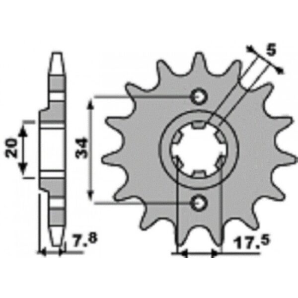 SPROCKETS PBR FRONT 279-14