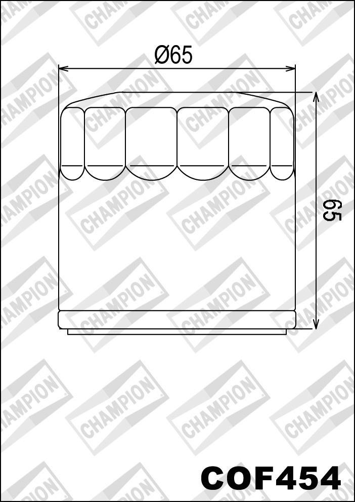 226-cof454. CHAMPION Oil Filter COF454
