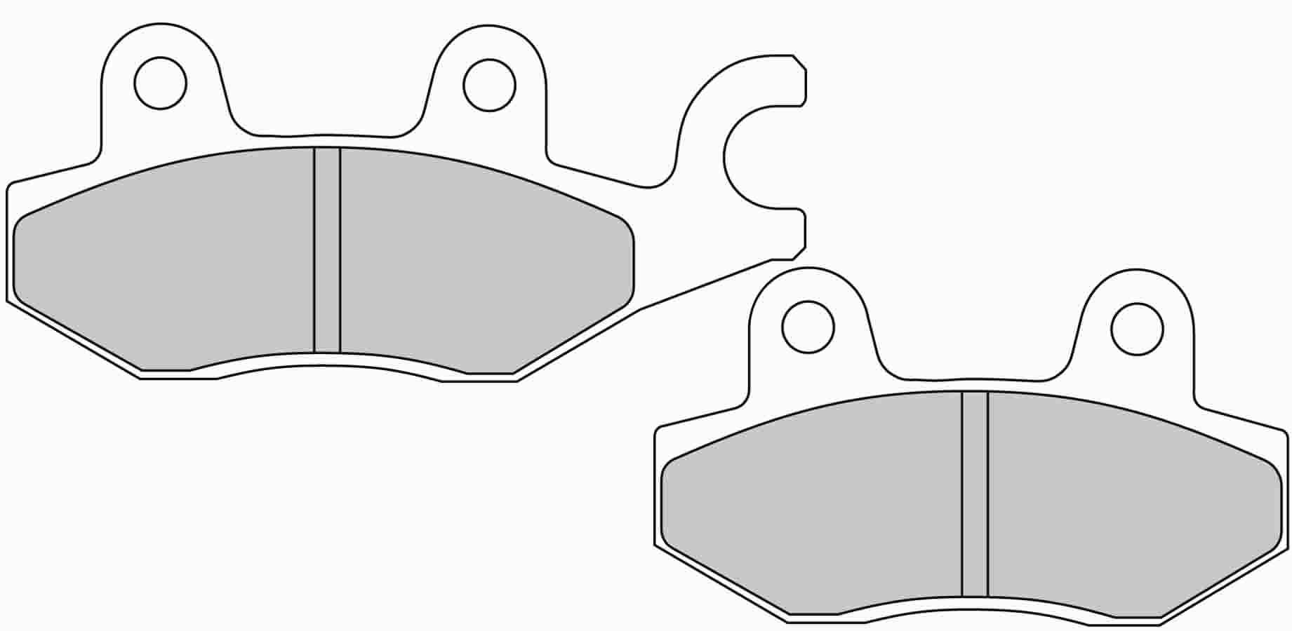 220-fdb2087ag. FERODO Argento Brake Pad FA197