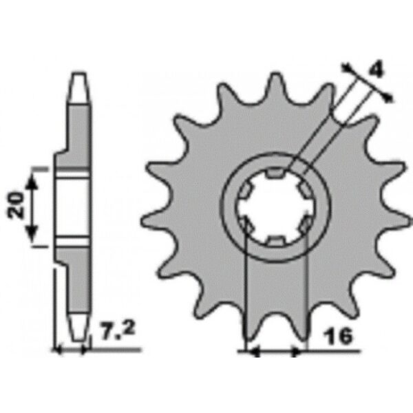 SPROCKETS PBR FRONT 413-13