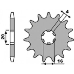 SPROCKETS PBR FRONT 416-16