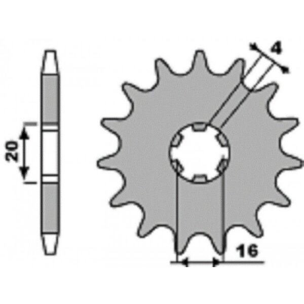 SPROCKETS PBR FRONT 416-16