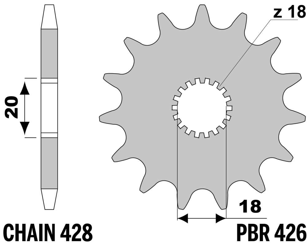 SPROCKETS PBR FRONT 426-14
