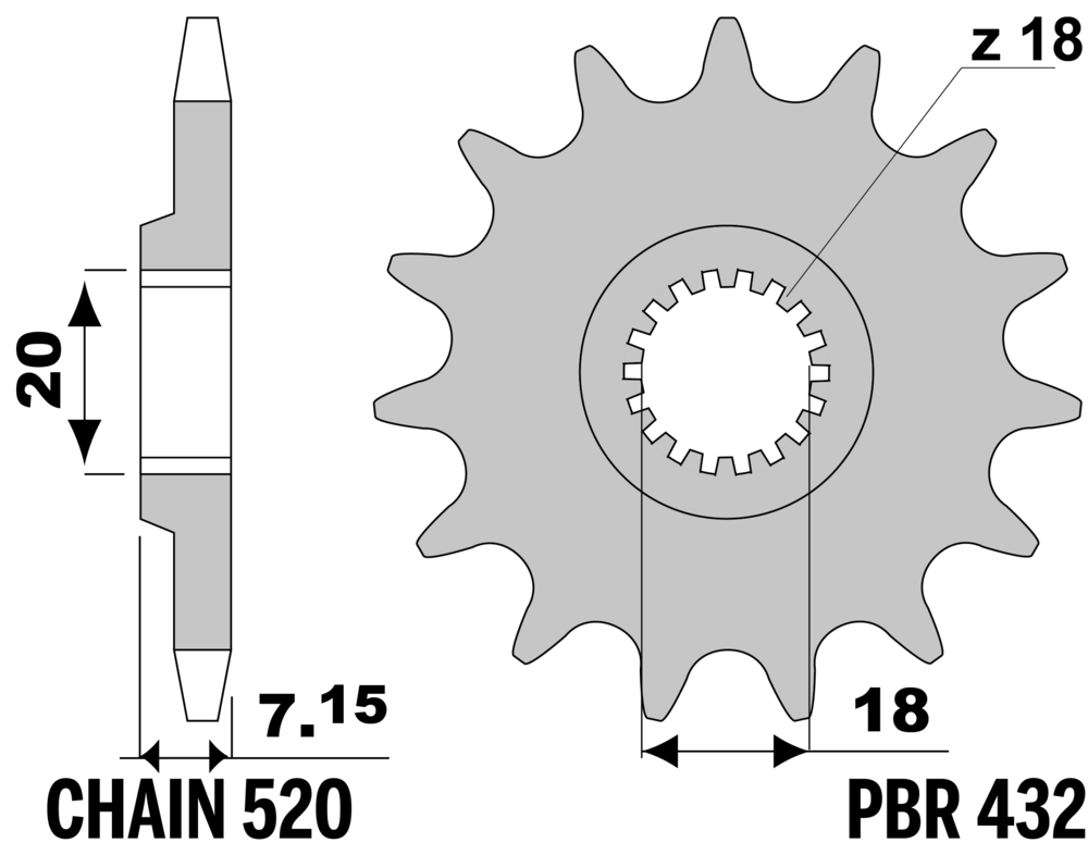 SPROCKETS PBR FRONT 432-13