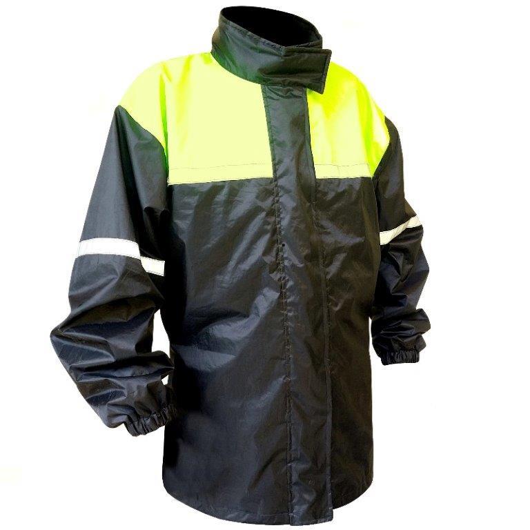 394-j5221-bf. MSD Rain Jacket - Black/Flou