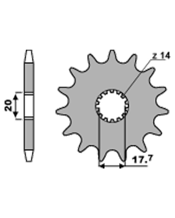 SPROCKETS PBR FRONT 440-14