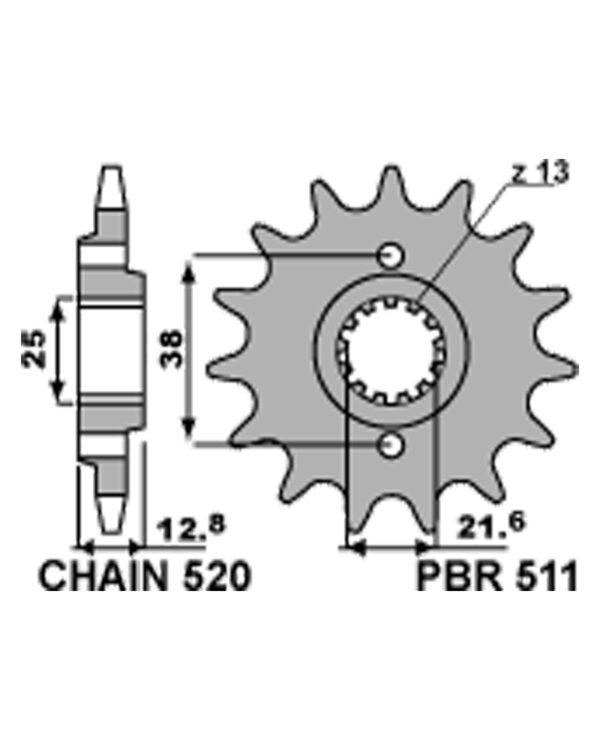 SPROCKETS PBR FRONT 511-14