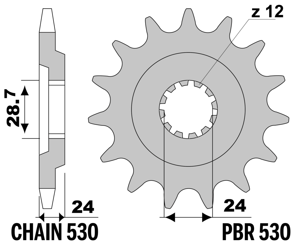 SPROCKETS PBR FRONT 530-17