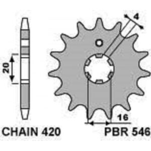 SPROCKETS PBR FRONT 546-15